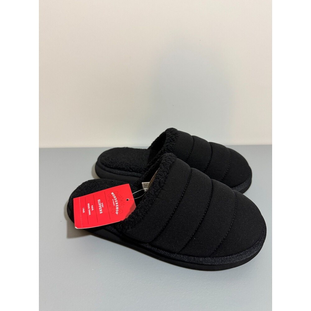 Wondershop Target Kid's  Unisex Slippers Slip On Black Medium 2-3